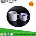 Portable Outdoor Camping Mug Porcelain Enamel Carbon Steel Mug